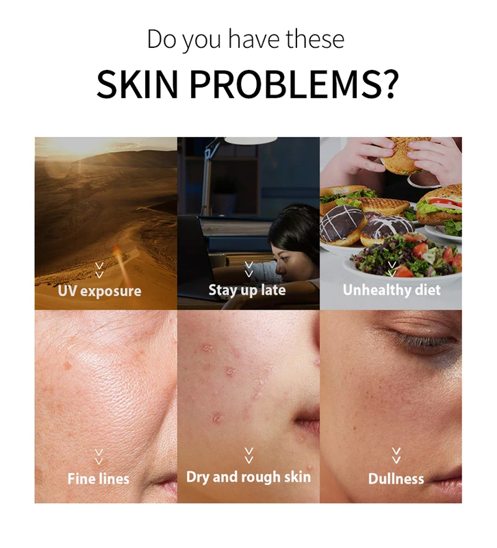 Reine vegane Hautpflege Kollagen Gesichtsprodukte Anti-Falten Creme Reis Abgeleitet Ferul