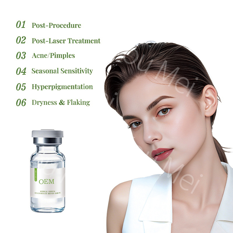 OEM ODM brand customized moisturizing serum vial hyaluronic acid acne treatment skin serum firming repair essence