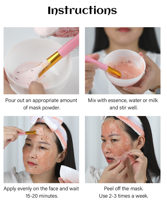 OEM ODM can customize the label Anti aging whitening jelly facial mask Collagen herbal ingredients Deep cleaning, oil control, moisturizing