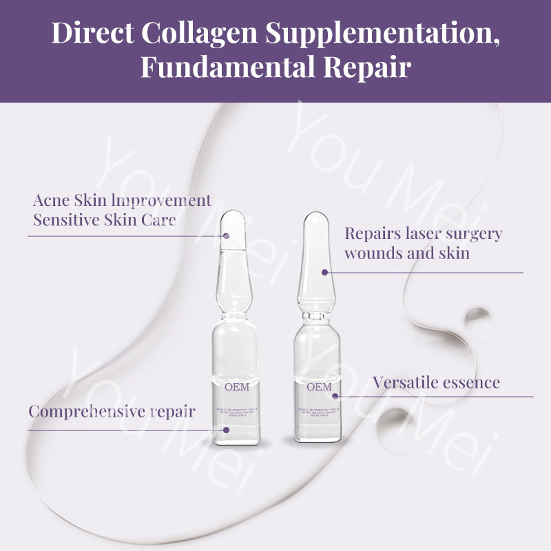 OEM ODM Collagen Hydrating Repair Wrinkle-Removing Anti-Aging Ampoule Whitening Spot Removal and Repair Essence