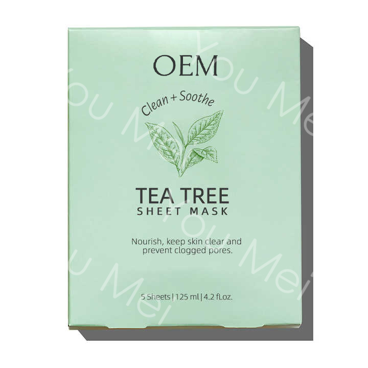 Natuurlijke Tea Tree VC Collageen Skincare Gezichtsmasker Anti-Aging Huidverheldering