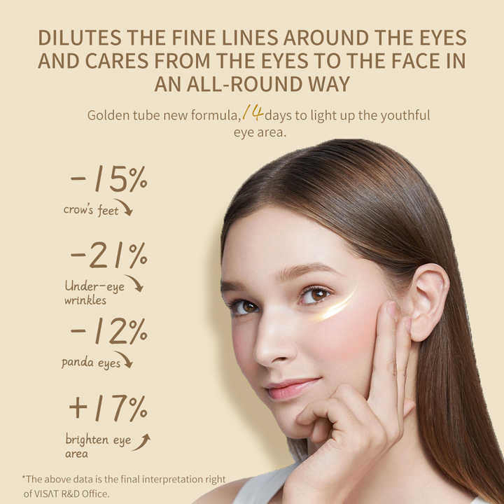 OEM 24 Karat Golden Instant Skincare Eye Mask Cream Wrinkle Removing Organic Essence