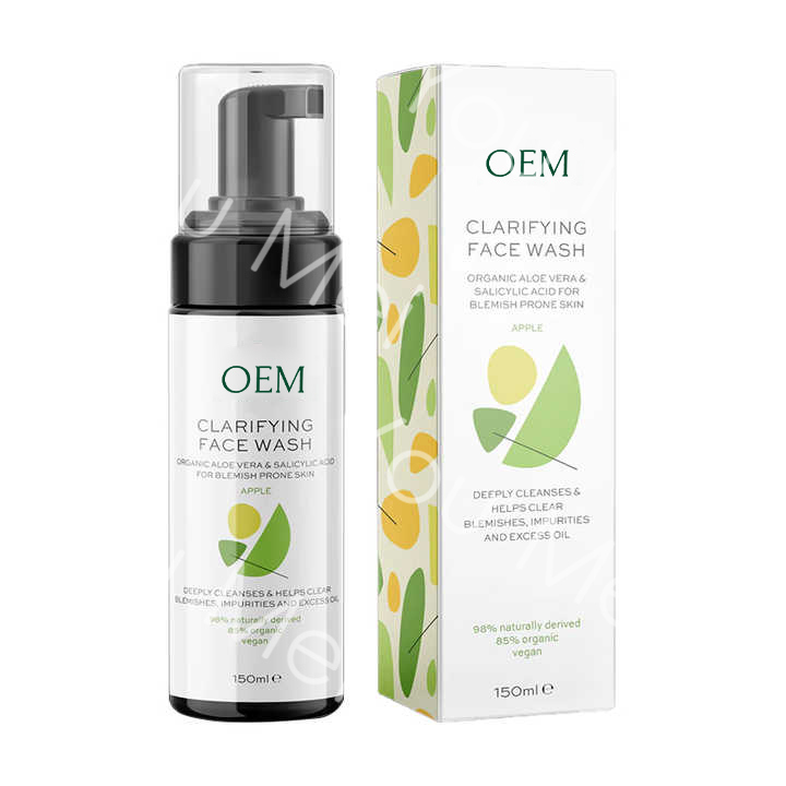 Organic Skincare Facial Cleanser Saliac Foaming Wash Mousse for Blemish Clearing