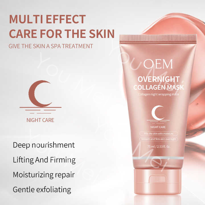 OEM Collageen Hydrogel Skincare Gezichtsmasker Vochtinbrengend Overnight Peeling