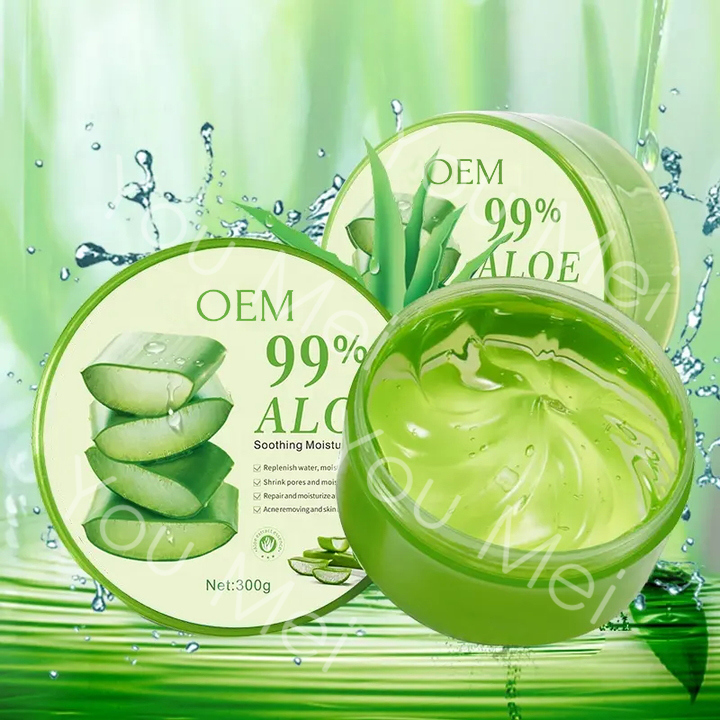 OEM SPF Sunscreen Cream Aloe Vera Kegunaan Soothing Gel For Acne Removing