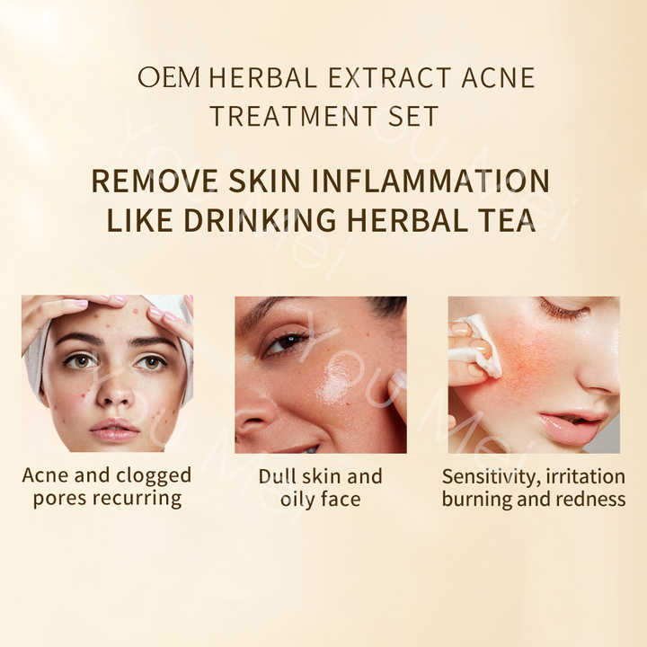 Cosmeceutical Facial Skincare Set Products Oil Control Essence Vitamin Rich Plant