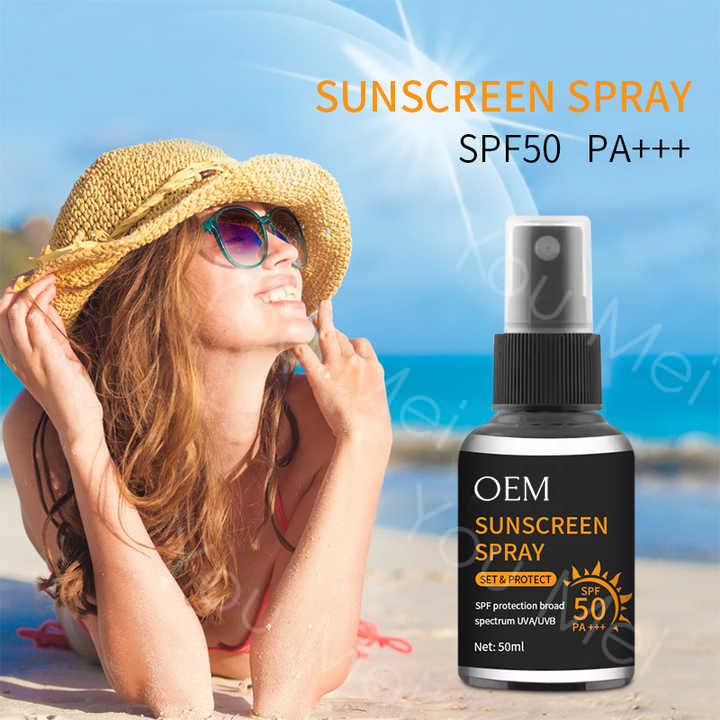 OEM Skincare Face Serum Moisturizing Cream Waterproof Spf50 Sunscreen Spray