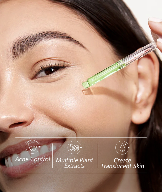 ODM OEM Private Label Skin Care Serum Aloe Vera and Avocado Oil for Acne Control Translucent Brightening and Refining