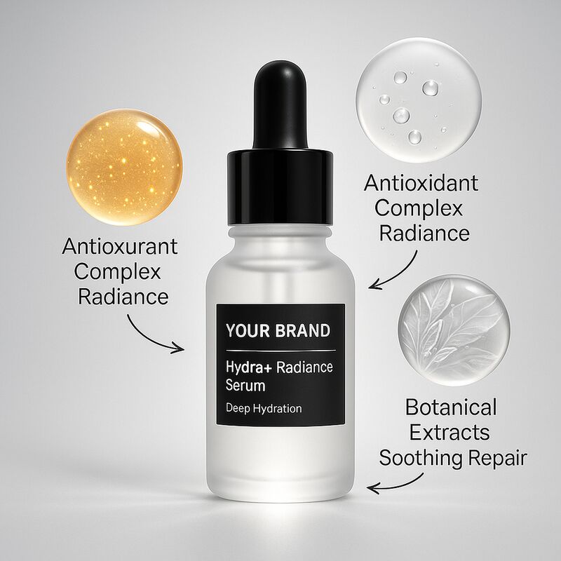 OEM ODM Brand Customized Hydra-9 + Luminous Serum Deep Hydration Brightening Facial Essence Hyaluronic Acid and Antioxidant Complex Essence