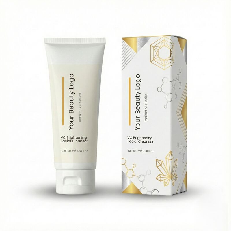 OEM ODM brand customized VC brightening cleanser with mild amino acid formula, containing vitamin C, suitable for dull skin, cleaning, moisturizing, and even skin tone