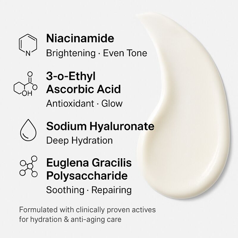 OEM ODM customized brightening eye cream for dark circles and fine lines, significantly reducing puffiness and restoring eye vitality, containing vitamin C hyaluronic acid