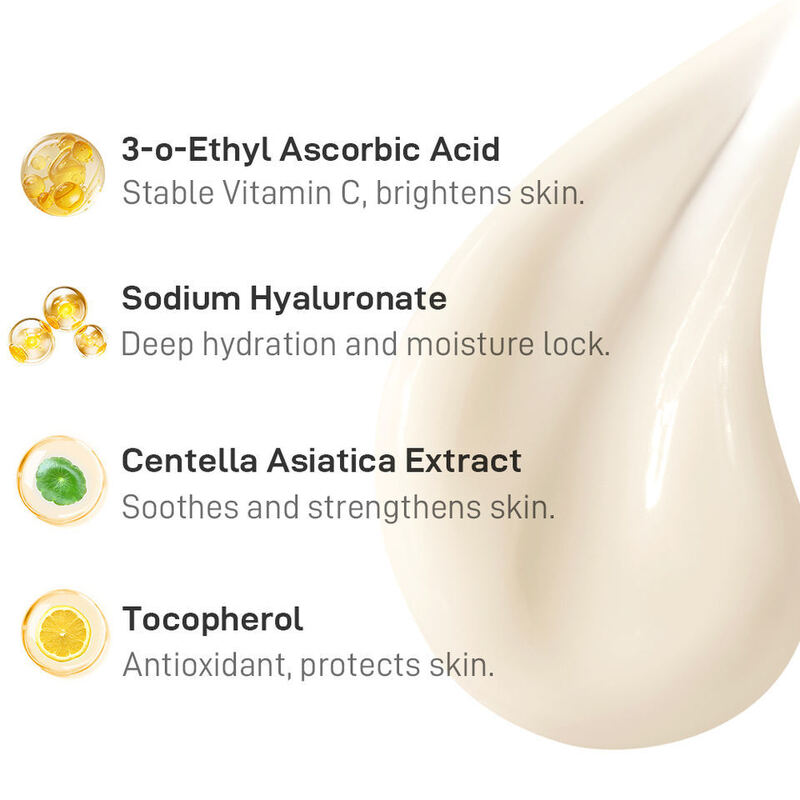 OEM ODM brand customized bright and moisturizing lotion of vitamin C, which can bring moisture and luster to the skin and create smooth and bright skin day and night