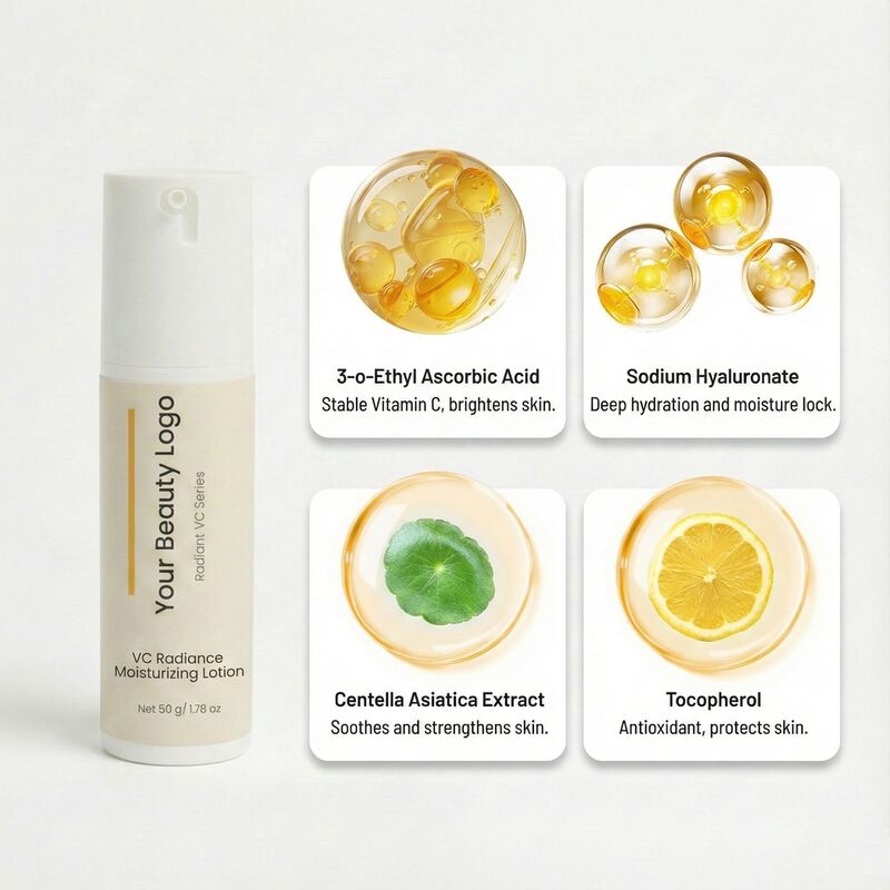 Customized VC Lustrous Moisturizing Lotion , Containing Centella Asiatica And Vitamin C Suitable For Dull And Sensitive Skin Can Brighten Relieve And Moisturize Whiten And Remove Acne