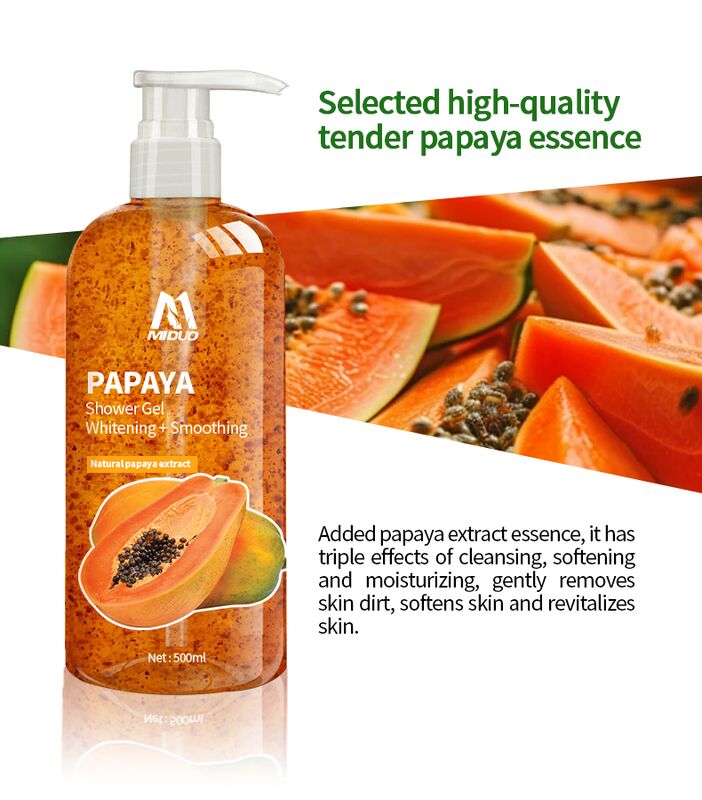 OEM ODM Whitening Smooth Bath Gel With Natural Extracts Custom Ingredients Bath Gel Papaya Whitening Bath Gel