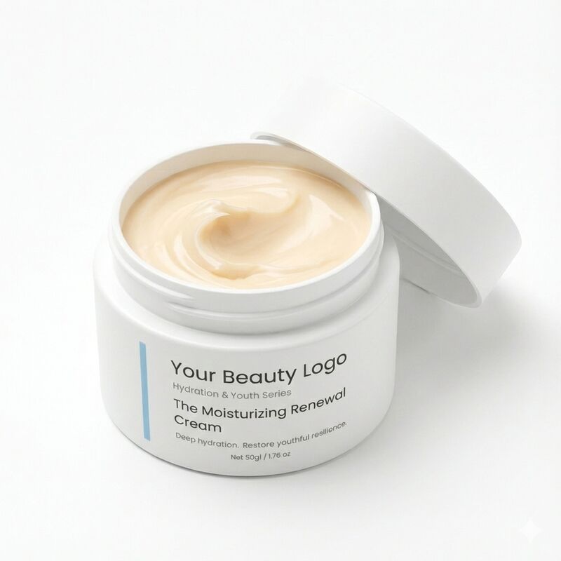 OEM ODM brand customized facial care moisturizing and revitalizing cream, containing niacinamide, hyaluronic acid, and collagen, suitable for all skin types