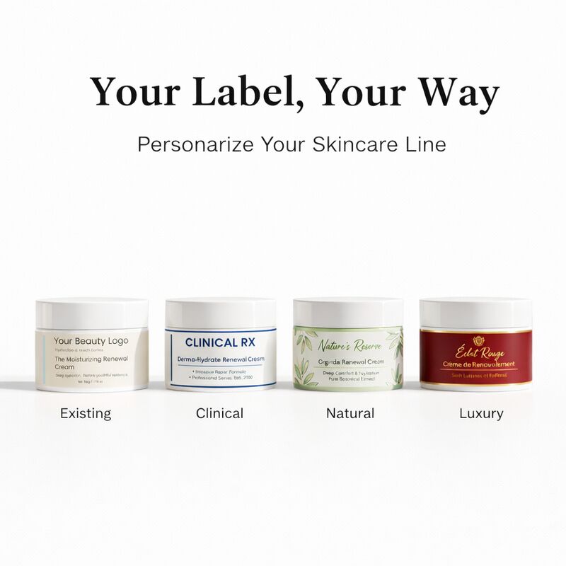 OEM ODM brand customized facial care moisturizing and revitalizing cream, containing niacinamide, hyaluronic acid, and collagen, suitable for all skin types