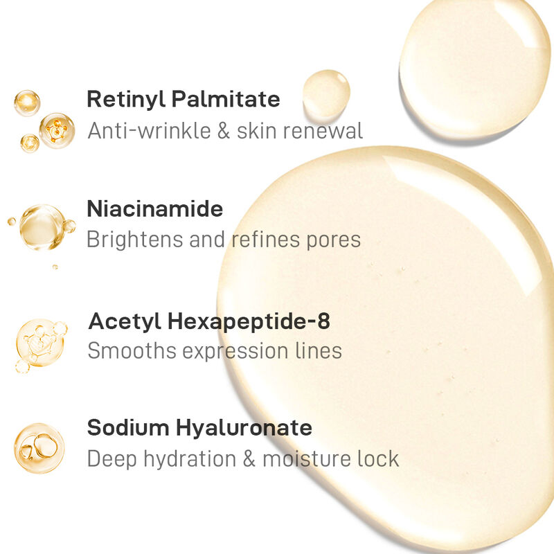 OEM ODM brand firming anti wrinkle essence toner, containing retinol peptide, suitable for mature skin, can smooth fine lines and brighten skin tone