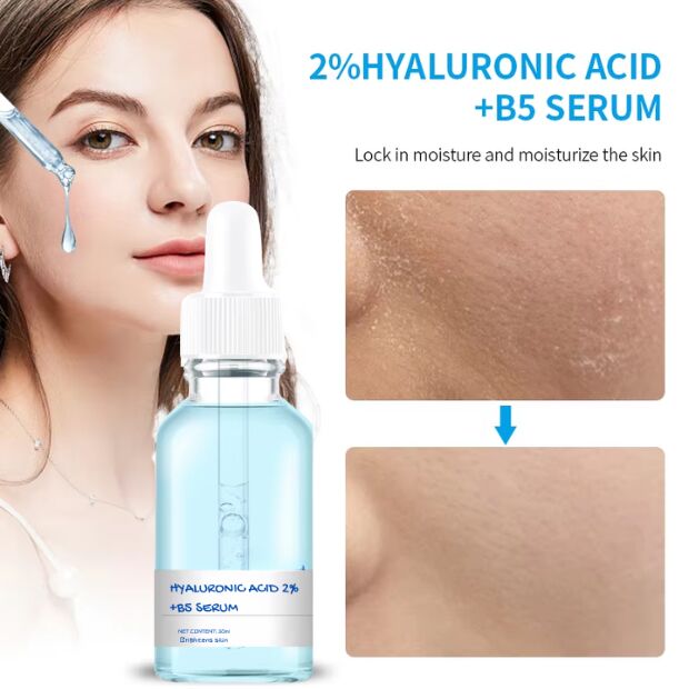 OEM ODM hyaluronic acid facial essence deep moisturizing skin care anti wrinkle whitening body fluid shape essence serum