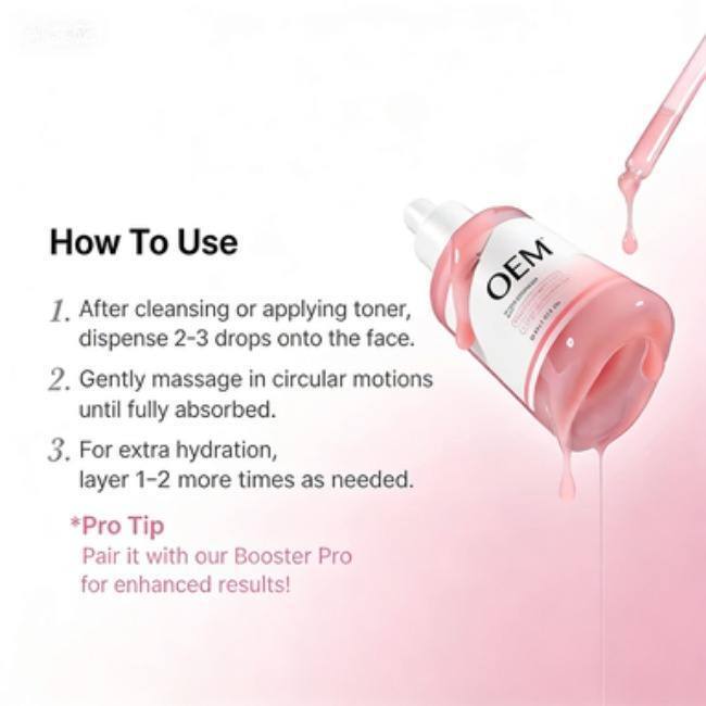 OEM ODM medicabee PDR N Pink Peptide essence DNA peptide ingredient Nicotinamide moisturizing and firming skin care