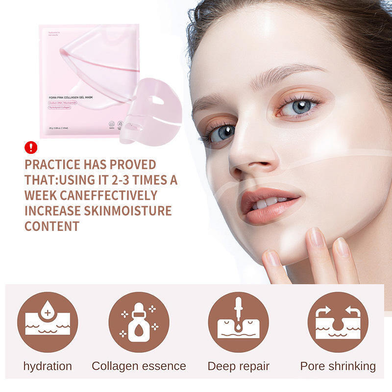 OEM ODM Salmon DNA PDRN Collagen facial mask Pink facial mask Moisturizing and Firming Skin Glass Skin Effect PDRN ingredients