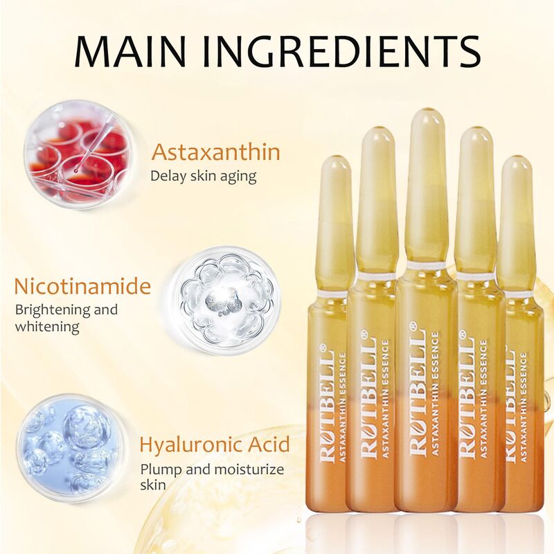 OEM ODM moisturizing and firming collagen ampoule, light liquid essence containing elastin, tender skin, brighten skin tone