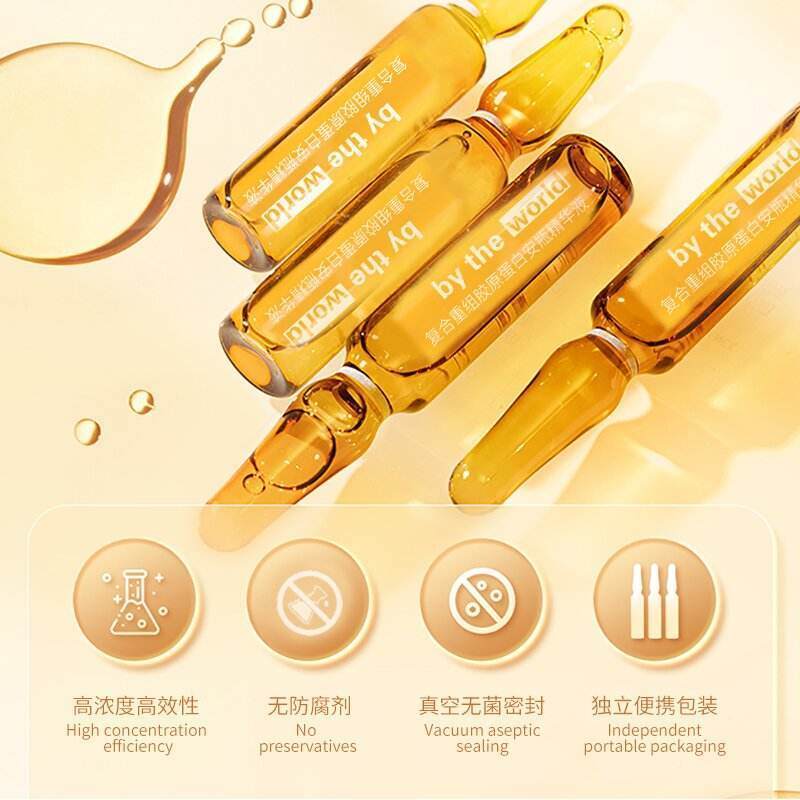 OEM ODM Enhanced Elasticity Collagen Ampoule Serum Hyaluronic Acid, Keeps Skin Full, Serum Moisturizes Skin, Brightens Skin Color