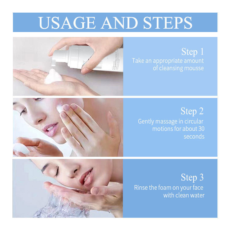 OEM ODM Facial Gentle Collagen Foaming Cleanser - Dissolvable Collagen & Amino Acids, Deep Cleansing, Non-Irritating Foaming Facial Cleanser