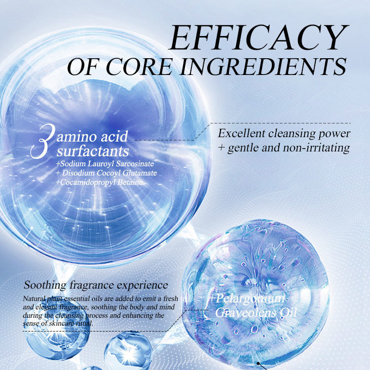 OEM ODM Facial Gentle Collagen Foaming Cleanser - Dissolvable Collagen & Amino Acids, Deep Cleansing, Non-Irritating Foaming Facial Cleanser