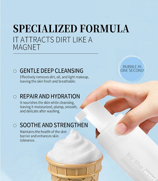 OEM ODM Facial Gentle Collagen Foaming Cleanser - Dissolvable Collagen & Amino Acids, Deep Cleansing, Non-Irritating Foaming Facial Cleanser