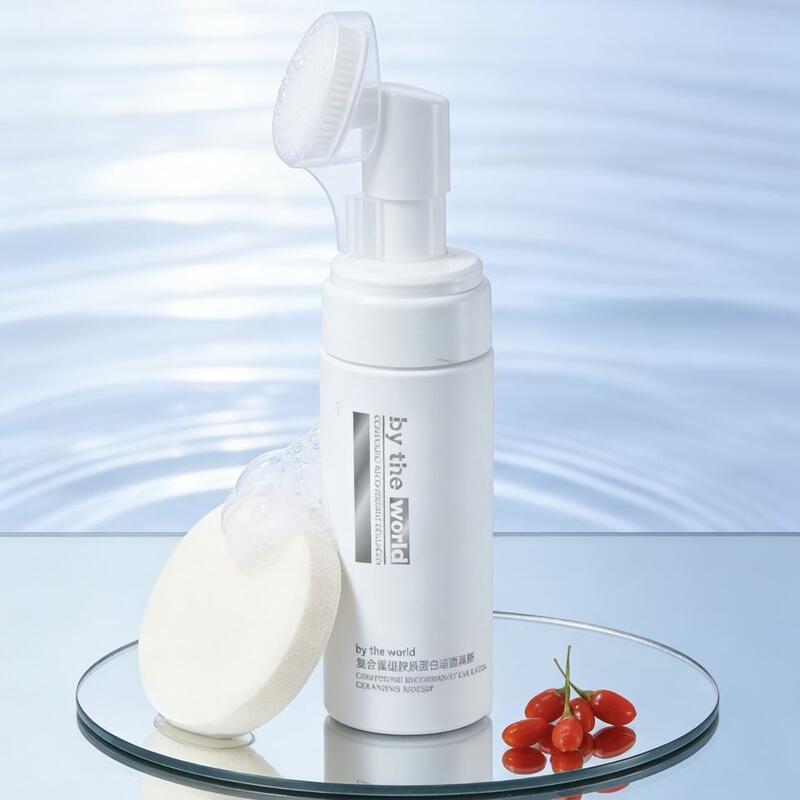 OEM ODM customized facial cleanser Mousse deep pore cleaning amino acid foam facial cleanser contains collagen and elastin