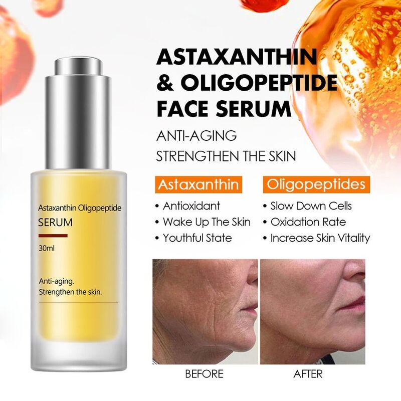 OEM ODM customized ingredients anti-aging anti wrinkle whitening skin care products facial essence astaxanthin polypeptide for facial freckles