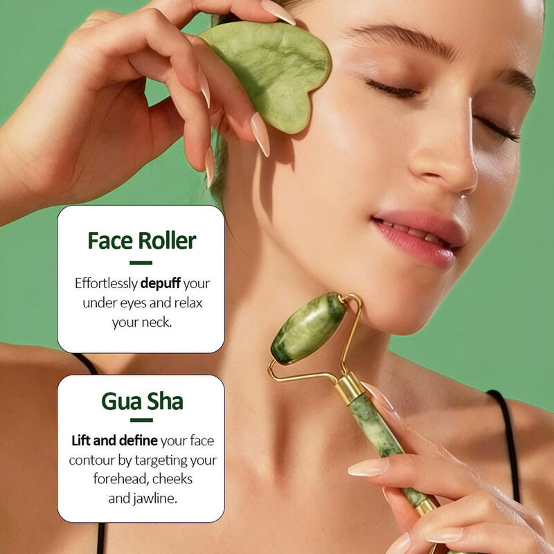 OEM ODM brand customized beauty moisturizing anti-aging sea fennel hyaluronic acid antioxidant facial essence liquid with massage roller
