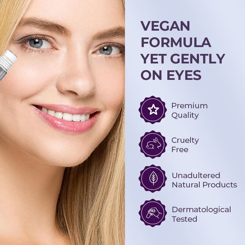 OEM ODM Pure Vegan Eye Roller Essence for Puffiness Reduction, Anti-Aging, Brightening, Caffeine, Massage, Repair, and Dark Circle Essence