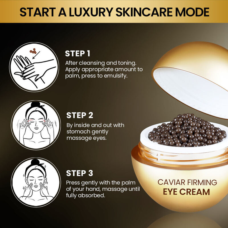 OEM ODM Custom Luxury Caviar Firming Eye Cream for Wrinkles and Puffiness Anti-Aging Private Brand Eye Cream