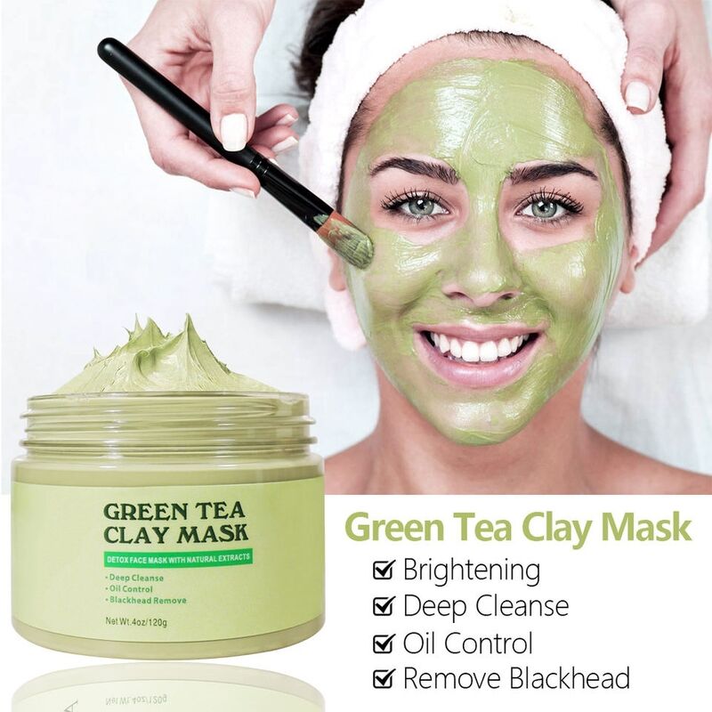 OEM ODM Skin Care Products Clay Clay facial mask Facial Musk facial mask Purifying Detoxification Cleaning Green Tea facial mask