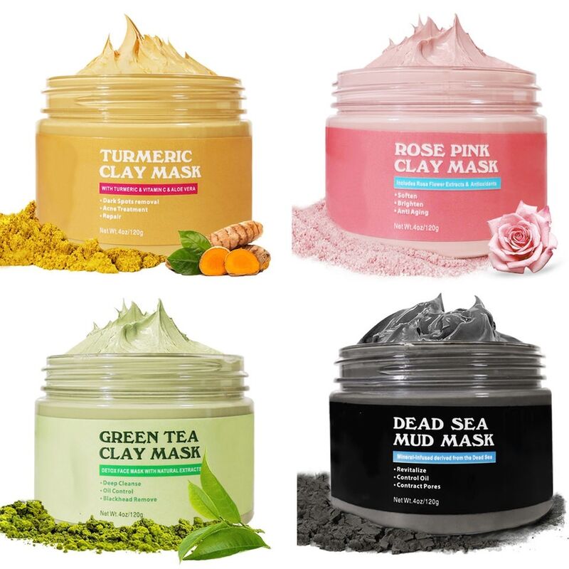 OEM ODM Skin Care Products Clay Clay facial mask Facial Musk facial mask Purifying Detoxification Cleaning Green Tea facial mask