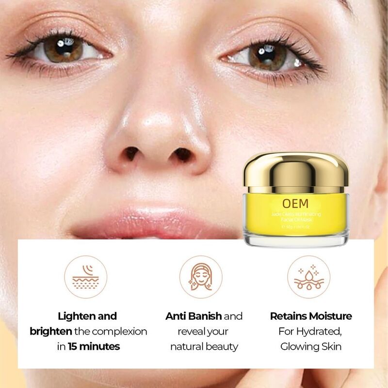 OEM DOM brand customized women's organic non cruel skin whitening facial mask freckle removing gel facial mas