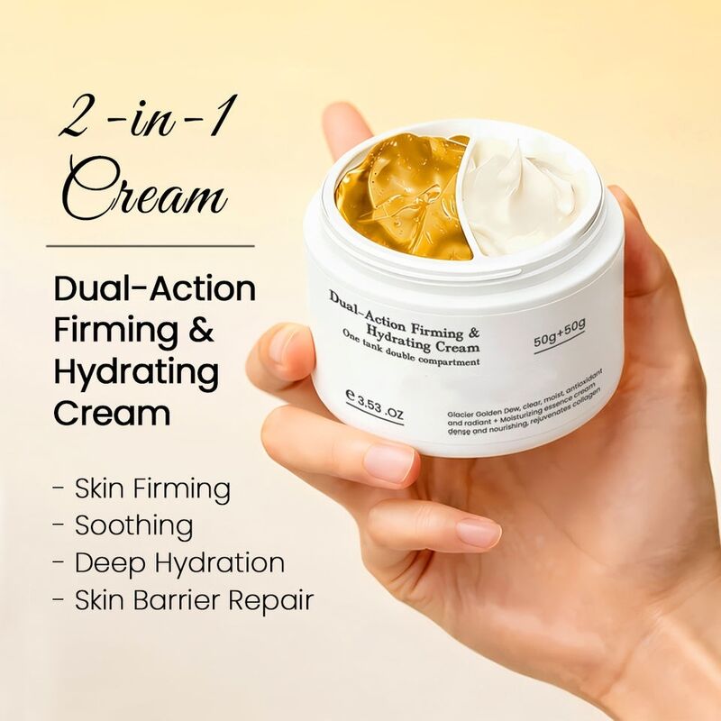 OEM ODM Brand Anti-Aging Face Cream Whitening Anti-Wrinkle Vitamin C Collagen Dual-Effect Firming Hydrating Facial Essence Cream
