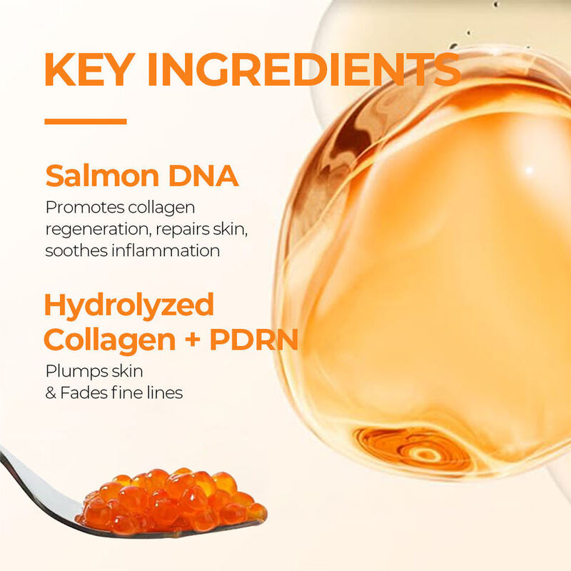 OEM ODM Korean Advanced Salmon Pdrn Collagen Facial Mask Natural Anti-Aging Moisturizing Plumping Face Skin Care Sheet Mask