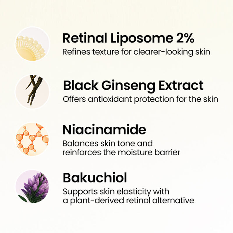 OEM ODM brand retinol liposome essence ginseng nicotinamide anti-oxidation whitening moisturizing facial essence