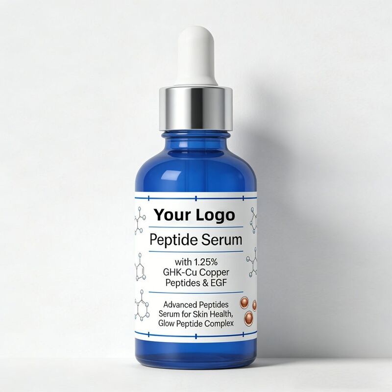 OEM ODM Brand Custom GHK-Cu Copper Peptide and EGF Skincare Product 30ml Anti-Aging Anti-Wrinkle Hydrating Facial Essence