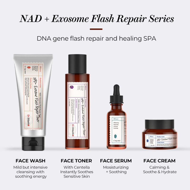 OEM ODM NAD Nanobubble Algae Collagen Face Essence & Cream Set Anti-Aging Skincare Repair & Soothing Effect