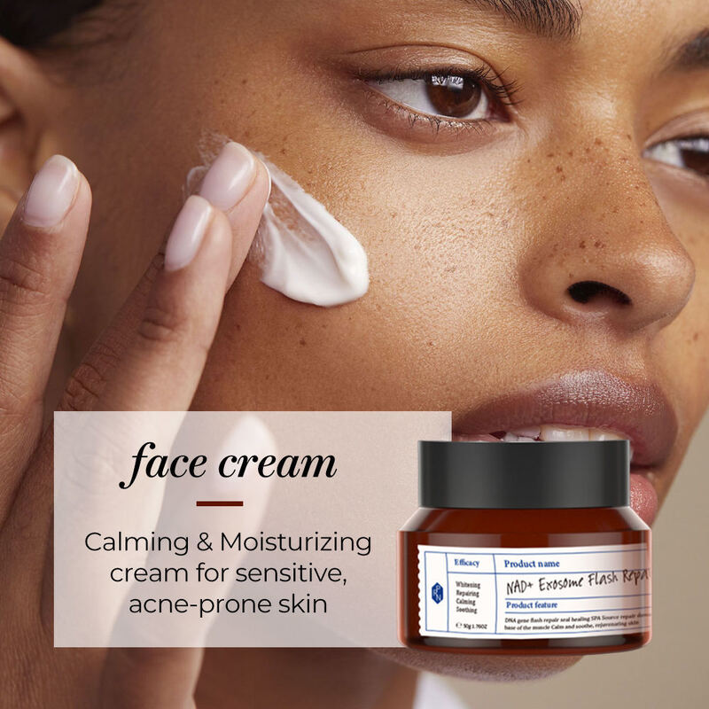OEM ODM NAD Nanobubble Algae Collagen Face Essence & Cream Set Anti-Aging Skincare Repair & Soothing Effect