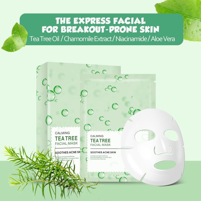 OEM ODM brand customized natural aloe moisturizing facial mask hyaluronic acid anti wrinkle, firming, moisturizing and whitening facial mask
