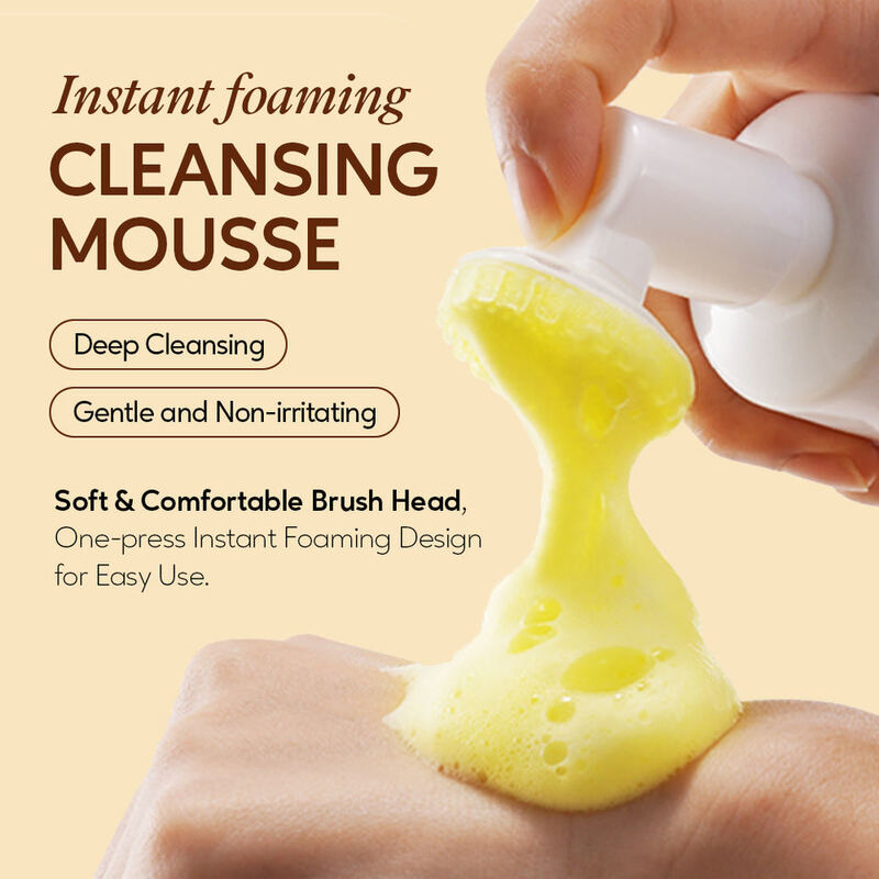 OEM ODM brand customized herbal ginger gold cup flower koji acid anti acne liquid foaming facial cleanser suitable for all skin types of women