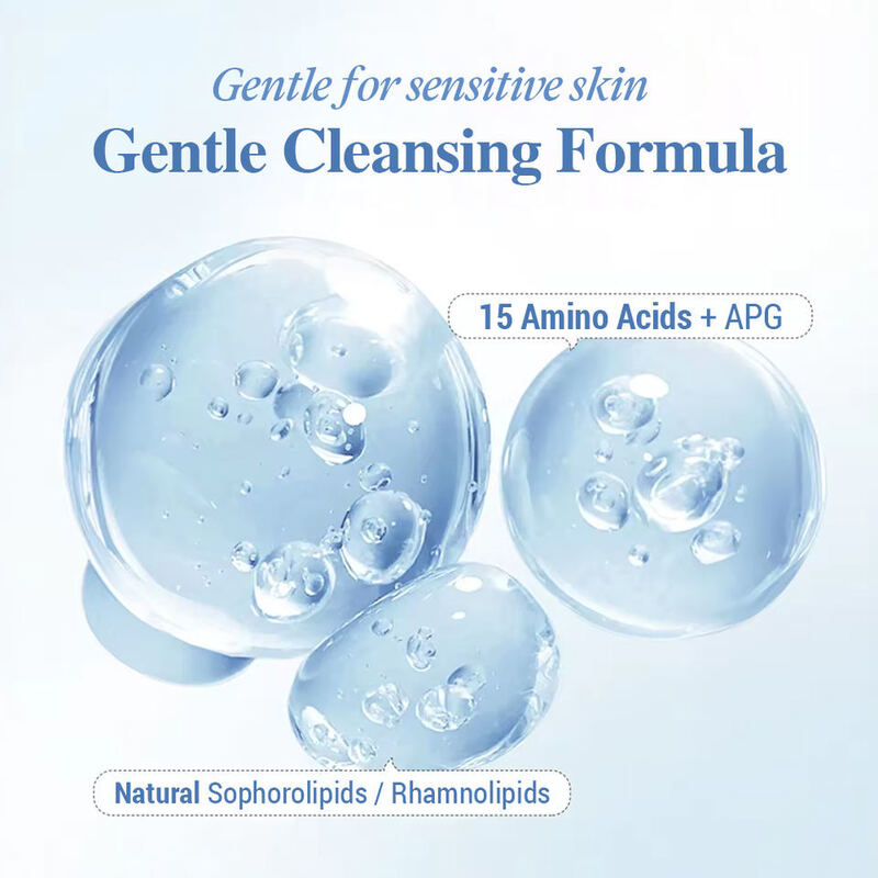 OEM ODM brand organic amino acid foam skin care cleanser, suitable for sensitive skin, moisturizing, antibacterial and blackhead removal
