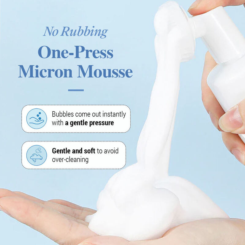 OEM ODM brand organic amino acid foam skin care cleanser, suitable for sensitive skin, moisturizing, antibacterial and blackhead removal