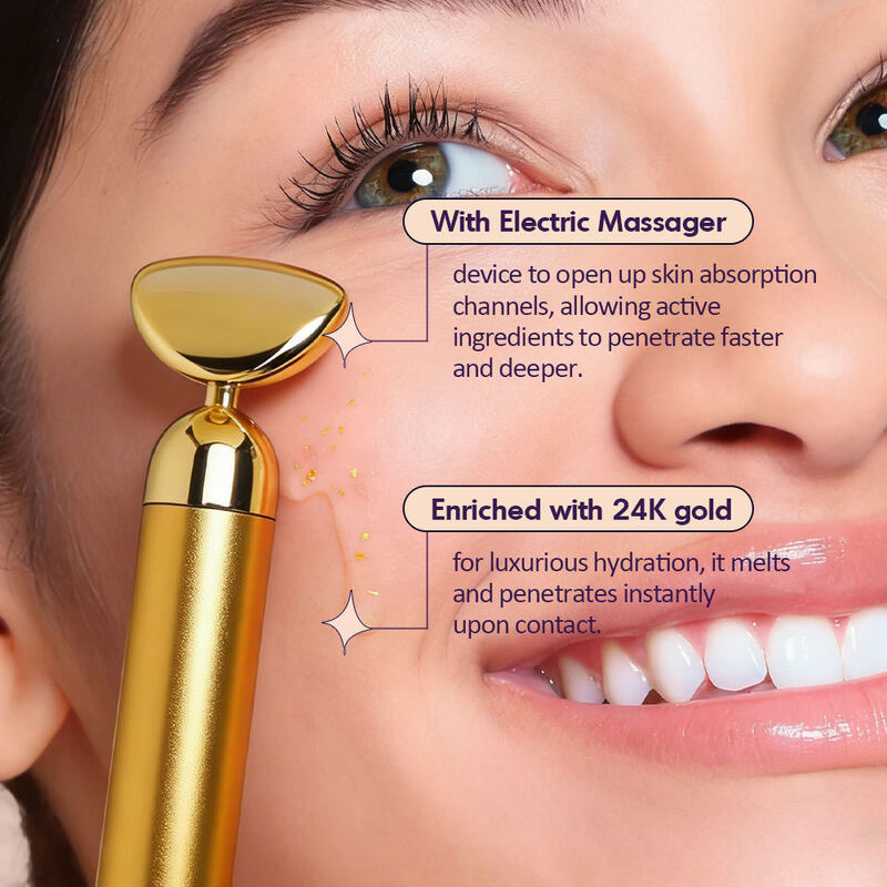 ODM ODM brand natural 24K gold hyaluronic acid facial lifting and skin care essence product, whitening, anti-aging, firming and tender skin