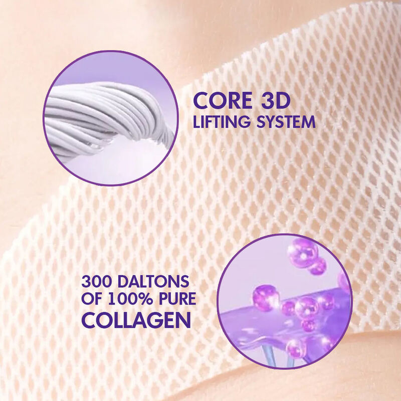 OEM ODM brand customized V-shaped face collagen lifting and tightening facial mask moisturizing, anti wrinkle, brightening and tightening facial mask