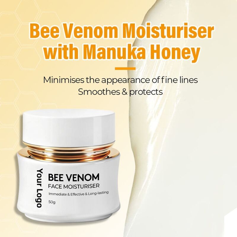 OEM ODM Korean Brand Custom Face Cream Essence Set Bee Venom Cream Anti-Wrinkle Hydrating Face Cream Reduce Fine Lines Brighten Facial Moisturizing Set